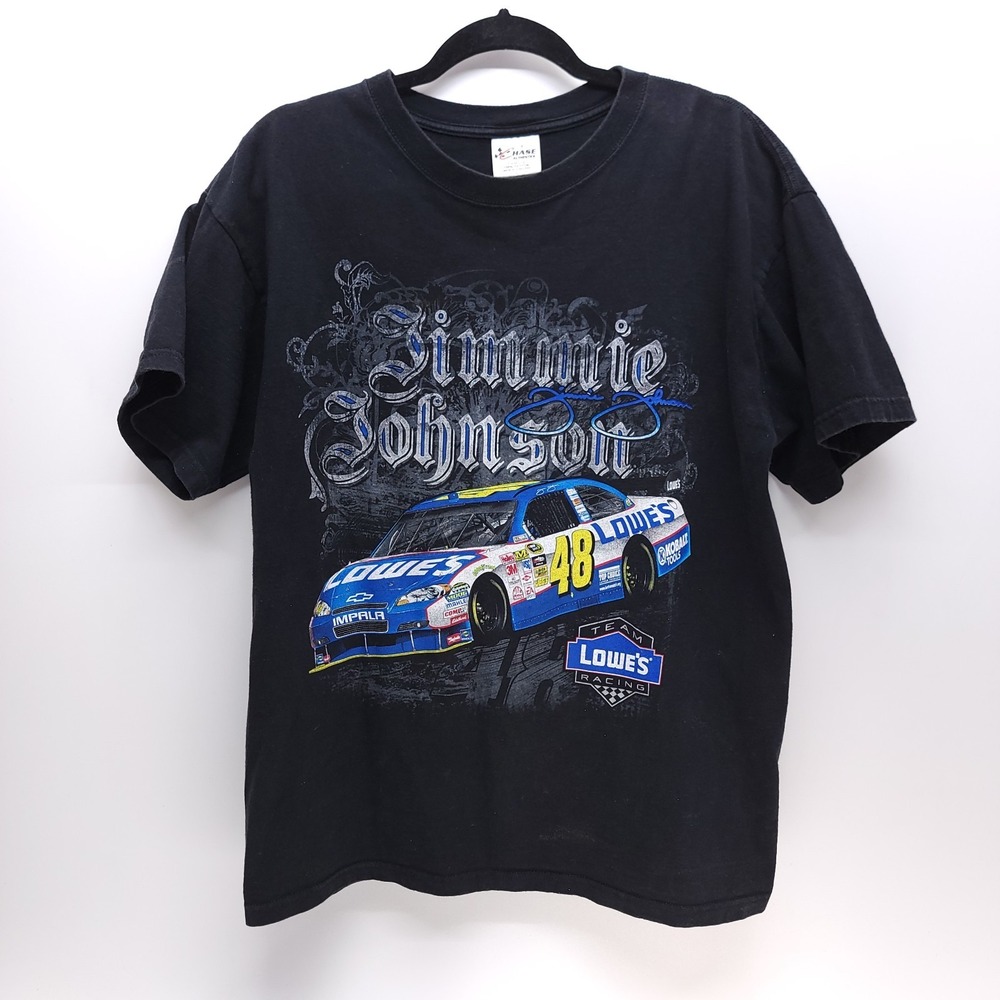Y2K‎ Jimmie Johnson 48 Nascar T-shirt Mens L Chase Authentic Lowe's Double Sided